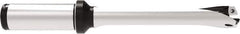 Allied Machine and Engineering - Series 16, 16 to 16.99mm Diam, 20mm Diam Straight Shank with Flange, Straight Flute Spade Drill - 84.9mm Max Depth, 168.2mm OAL, Standard Length, Through Coolant - Exact Tool & Supply