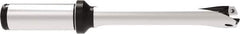 Allied Machine and Engineering - Series 16, 16 to 16.99mm Diam, 3/4" Diam Straight Shank with Flange, Straight Flute Spade Drill - 3-23/64" Max Depth, 6-11/16" OAL, Standard Length, Through Coolant - Exact Tool & Supply