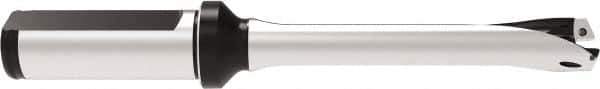 Allied Machine and Engineering - Series 15, 15 to 15.99mm Diam, 20mm Diam Straight Shank with Flange, Straight Flute Spade Drill - 48mm Max Depth, 127.5mm OAL, Standard Length, Through Coolant - Exact Tool & Supply