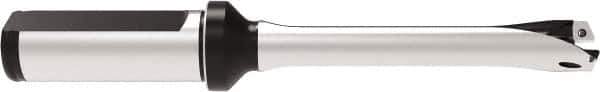 Allied Machine and Engineering - Series 14, 14 to 14.99mm Diam, 20mm Diam Straight Shank with Flange, Straight Flute Spade Drill - 75mm Max Depth, 154.9mm OAL, Standard Length, Through Coolant - Exact Tool & Supply