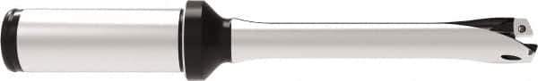 Allied Machine and Engineering - Series 14, 14 to 14.99mm Diam, 20mm Diam Straight Shank with Flange, Straight Flute Spade Drill - 75mm Max Depth, 154.9mm OAL, Standard Length, Through Coolant - Exact Tool & Supply