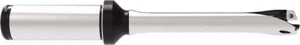 Allied Machine and Engineering - Series 14, 14 to 14.99mm Diam, 3/4" Diam Straight Shank with Flange, Straight Flute Spade Drill - 1-25/32" Max Depth, 4.9778" OAL, Standard Length, Through Coolant - Exact Tool & Supply