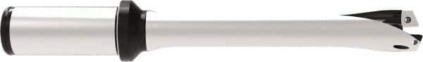 Allied Machine and Engineering - Series 22, 22 to 23.99mm Diam, 1" Diam Straight Shank with Flange, Straight Flute Spade Drill - 4-23/32" Max Depth, 8-7/16" OAL, Standard Length, Through Coolant - Exact Tool & Supply