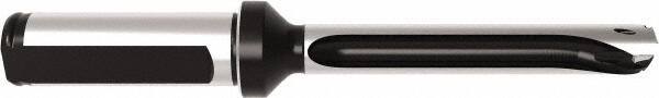 Allied Machine and Engineering - Series 11, 11 to 11.99mm Diam, 5/8" Diam Straight Shank with Flange, Straight Flute Spade Drill - 2-23/64" Max Depth, 5-11/32" OAL, Standard Length, Through Coolant - Exact Tool & Supply