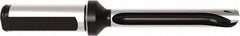 Allied Machine and Engineering - Series 11, 11 to 11.99mm Diam, 5/8" Diam Straight Shank with Flange, Straight Flute Spade Drill - 2-23/64" Max Depth, 5-11/32" OAL, Standard Length, Through Coolant - Exact Tool & Supply