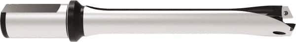 Allied Machine and Engineering - Series 29, 29 to 31.99mm Diam, 32mm Diam Straight Shank with Flange, Straight Flute Spade Drill - 96mm Max Depth, 199.7mm OAL, Standard Length, Through Coolant - Exact Tool & Supply