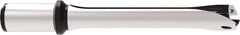 Allied Machine and Engineering - Series 29, 29 to 31.99mm Diam, 32mm Diam Straight Shank with Flange, Straight Flute Spade Drill - 159.9mm Max Depth, 263.7mm OAL, Standard Length, Through Coolant - Exact Tool & Supply