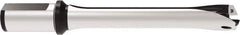 Allied Machine and Engineering - Series 29, 29 to 31.99mm Diam, 1-1/4" Diam Straight Shank with Flange, Straight Flute Spade Drill - 6-19/64" Max Depth, 10.2979" OAL, Standard Length, Through Coolant - Exact Tool & Supply