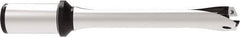 Allied Machine and Engineering - Series 26, 26 to 28.99mm Diam, 32mm Diam Straight Shank with Flange, Straight Flute Spade Drill - 87mm Max Depth, 191.4mm OAL, Standard Length, Through Coolant - Exact Tool & Supply