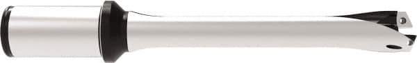 Allied Machine and Engineering - Series 26, 26 to 28.99mm Diam, 1-1/4" Diam Straight Shank with Flange, Straight Flute Spade Drill - 5-23/32" Max Depth, 9.7368" OAL, Standard Length, Through Coolant - Exact Tool & Supply