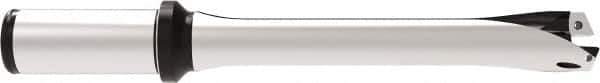 Allied Machine and Engineering - Series 24, 24 to 25.99mm Diam, 25mm Diam Straight Shank with Flange, Straight Flute Spade Drill - 129.9mm Max Depth, 224.7mm OAL, Standard Length, Through Coolant - Exact Tool & Supply