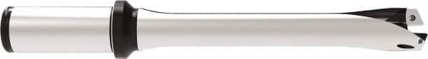 Allied Machine and Engineering - Series 24, 24 to 25.99mm Diam, 1" Diam Straight Shank with Flange, Straight Flute Spade Drill - 3-5/64" Max Depth, 6-7/8" OAL, Standard Length, Through Coolant - Exact Tool & Supply