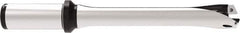 Allied Machine and Engineering - Series 24, 24 to 25.99mm Diam, 1" Diam Straight Shank with Flange, Straight Flute Spade Drill - 3-5/64" Max Depth, 6-7/8" OAL, Standard Length, Through Coolant - Exact Tool & Supply