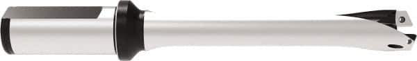 Allied Machine and Engineering - Series 22, 22 to 23.99mm Diam, 25mm Diam Straight Shank with Flange, Straight Flute Spade Drill - 72mm Max Depth, 164.3mm OAL, Standard Length, Through Coolant - Exact Tool & Supply