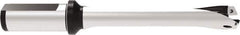 Allied Machine and Engineering - Series 22, 22 to 23.99mm Diam, 25mm Diam Straight Shank with Flange, Straight Flute Spade Drill - 119.9mm Max Depth, 212.2mm OAL, Standard Length, Through Coolant - Exact Tool & Supply