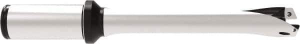 Allied Machine and Engineering - Series 22, 22 to 23.99mm Diam, 25mm Diam Straight Shank with Flange, Straight Flute Spade Drill - 119.9mm Max Depth, 212.2mm OAL, Standard Length, Through Coolant - Exact Tool & Supply