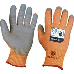Tilsatec - Size M (8), ANSI Cut Lvl A8, Puncture Lvl 4, Abrasion Lvl 4, Polyurethane Coated Cut & Puncture Resistant Gloves - Exact Tool & Supply