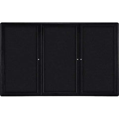 Ghent - Cork Bulletin Boards Style: Enclosed Fabric Bulletin Board Color: Black - Exact Tool & Supply