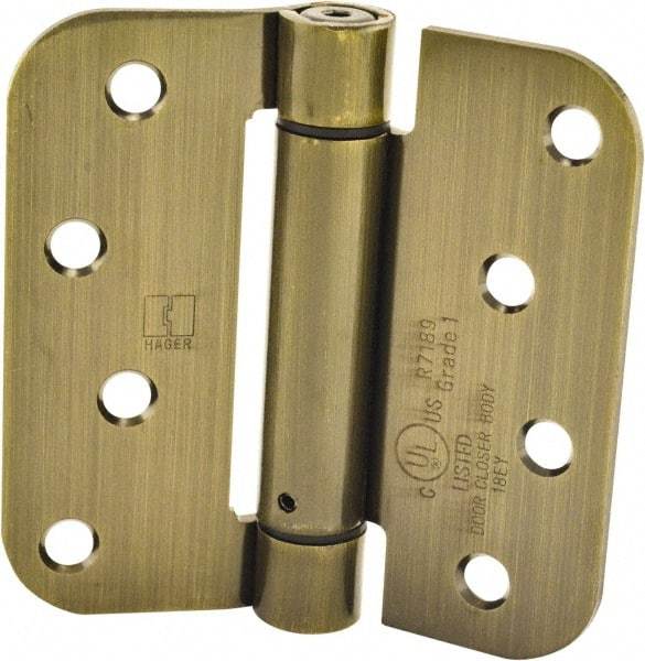 Hager - Specialty Hinges   Type: Self Closing Hinge    Length (Inch): 4 - Exact Tool & Supply