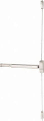 Stanley - Fire Rated, Left & Right Hand, Surface Vertical Rod - Satin Stainless Steel Finish, 28 to 36" Door Width, Grade 1 - Exact Tool & Supply