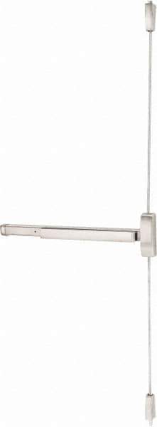 Stanley - Left & Right Hand, Surface Vertical Rod - Satin Stainless Steel Finish, 28 to 36" Door Width, Grade 1 - Exact Tool & Supply