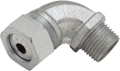 Hubbell-Raco - 1/2" Trade, Malleable Iron Angled Liquidtight Conduit Connector - Exact Tool & Supply