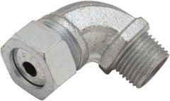 Hubbell-Raco - 1/2" Trade, Malleable Iron Angled Liquidtight Conduit Connector - Exact Tool & Supply