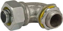 Hubbell-Raco - 1/2" Trade, Steel & Malleable Iron Angled Liquidtight Conduit Connector - Exact Tool & Supply