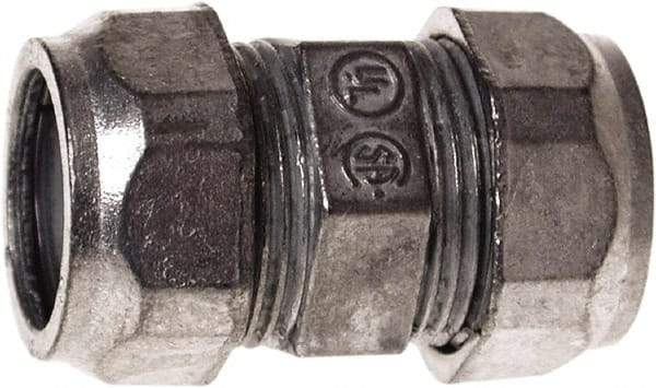 Hubbell-Raco - 2" Trade, Die Cast Zinc Compression Straight EMT Conduit Coupling - Exact Tool & Supply