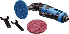 Norton - 2" Max Disc, 18,000 RPM, Pneumatic Handheld Disc Sander - 1/4" Inlet, 0.45 hp, 90 psi, Includes (25) 2" Norton Blaze R980P Discs, (50) 2" Norton Rapid Prep Discs & (1) 2" Medium Density Back-Up Pad - Exact Tool & Supply