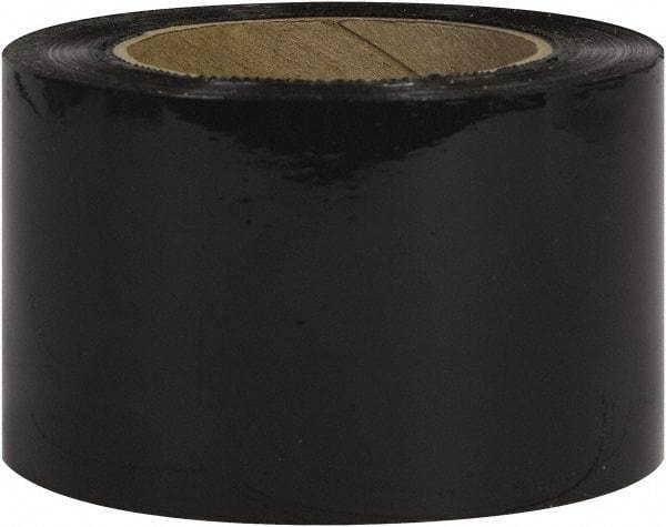 Made in USA - 3" x 1,000' 80 Gauge Black Bunding Stretch Film - Exact Tool & Supply