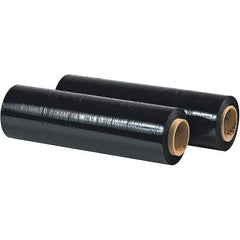 Made in USA - 15" x 1,500' 80 Gauge Black Blown Hand Stretch Film - Exact Tool & Supply
