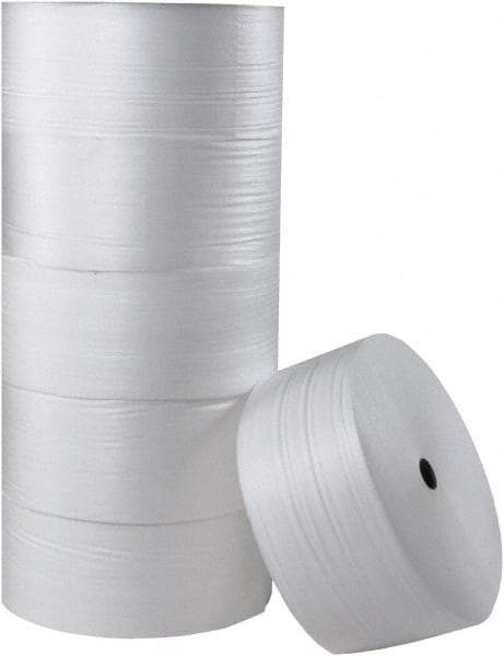 Made in USA - 1,250' Long x 18" Wide x 1/16" Thick, Foam Roll - White - Exact Tool & Supply