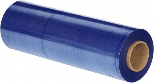 Made in USA - 18" x 1,500' 100 Gauge Blue UVI Hand Stretch Film - Exact Tool & Supply