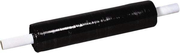 Made in USA - 20" x 1,000' 80 Gauge Black Extended Core Cast Stretch Film - Exact Tool & Supply