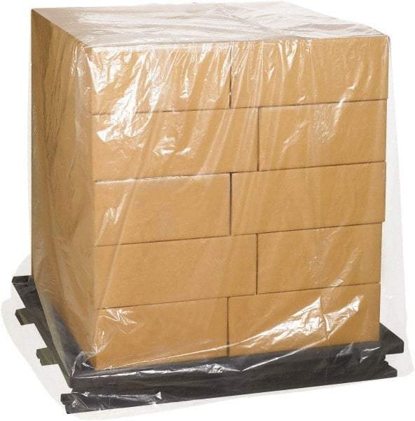Made in USA - 27" Long x 36" Wide x 65" High Pallet Cover - Clear, Case, 100 Piece - Exact Tool & Supply