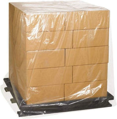 Made in USA - 40" Long x 48" Wide x 100" High Pallet Cover - Clear, Case, 100 Piece - Exact Tool & Supply