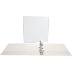 Universal One - 375 Sheet Capacity, 8-1/2 x 11", View Ring Binder - Polypropylene, White - Exact Tool & Supply