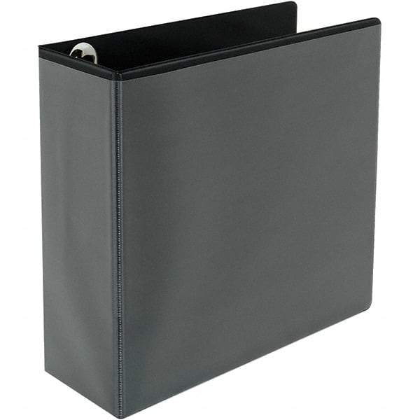 Universal One - 780 Sheet Capacity, 8-1/2 x 11", View Ring Binder - Polypropylene, Black - Exact Tool & Supply