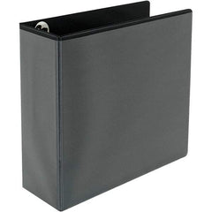 Universal One - 780 Sheet Capacity, 8-1/2 x 11", View Ring Binder - Polypropylene, Black - Exact Tool & Supply