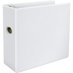 Universal One - 1,050 Sheet Capacity, 8-1/2 x 11", View Ring Binder - Polypropylene, White - Exact Tool & Supply