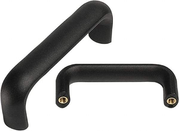Electro Hardware - 5.91" Between Centers M8 Hole, Polyamide External Pull Handle - 1.14" Handle Width, 2.28" Handle Height, 6.61" OAL, Plastic Finish - Exact Tool & Supply