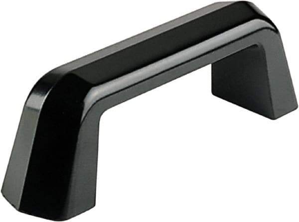 Electro Hardware - 4.29" Between Centers M6 Hole, Duroplast External Pull Handle - 0.79" Handle Width, 1.69" Handle Height, 5.12" OAL, Plastic Finish - Exact Tool & Supply