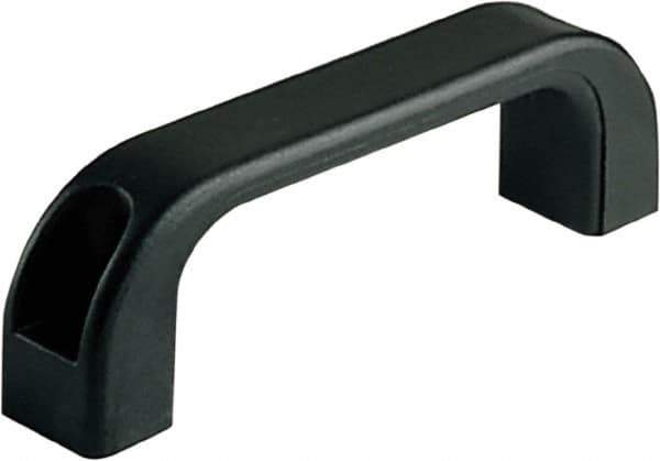 Electro Hardware - 9-1/4" Between Centers 0.41" Hole, Polyamide External Pull Handle - 0.98" Handle Width, 2.13" Handle Height, 10.24" OAL, Plastic Finish - Exact Tool & Supply