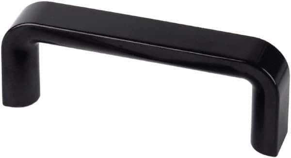 Electro Hardware - 4.29" Between Centers M6 Hole, Duroplast External Pull Handle - 0.83" Handle Width, 1.77" Handle Height, 4.88" OAL, Plastic Finish - Exact Tool & Supply