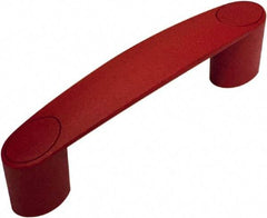 Electro Hardware - 5.91" Between Centers 0.33" Hole, Polyamide External Pull Handle - 1.22" Handle Width, 1.77" Handle Height, 7.13" OAL, Plastic Finish - Exact Tool & Supply