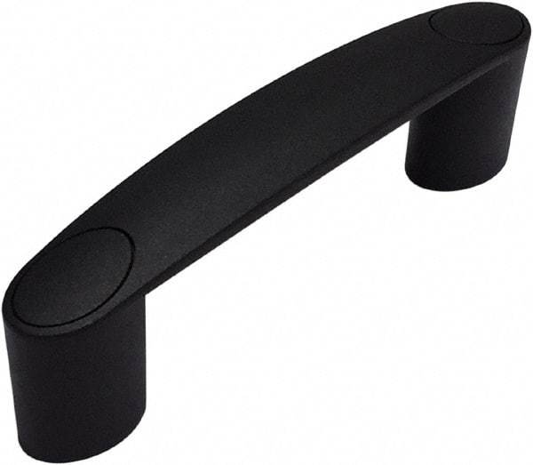 Electro Hardware - 3.66" Between Centers 0.33" Hole, Polyamide External Pull Handle - 0.79" Handle Width, 1.77" Handle Height, 4.57" OAL, Plastic Finish - Exact Tool & Supply