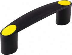Electro Hardware - 4.61" Between Centers 0.33" Hole, Polyamide External Pull Handle - 0.98" Handle Width, 1.60" Handle Height, 5.75" OAL, Plastic Finish - Exact Tool & Supply