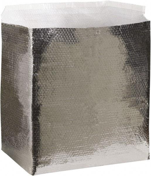 Made in USA - 14" Long x 10" Wide x 10" High x 3/16" Thick Box Liner - Silver, Case - Exact Tool & Supply