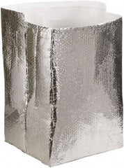 Made in USA - 16" Long x 16" Wide x 16" High x 3/16" Thick Box Liner - Silver, Case - Exact Tool & Supply